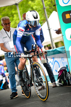 2023-06-30 - WOLLASTON Ally (NZL). - Team AG INSURANCE - SOUDAL QUICK-STEP - Giro d'Italia Women 2023. First stage in Chianciano Terme. Time trial. Start of the stage - STAGE 1 - WOMEN'S GIRO D'ITALIA - GIRO D'ITALIA - CYCLING