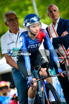 2023-06-30 - MUZIC Evita (FRA) - Team FDJ-SUEZ - Giro d'Italia Women 2023. First stage in Chianciano Terme. Time trial. Start of the stage - STAGE 1 - WOMEN'S GIRO D'ITALIA - GIRO D'ITALIA - CYCLING
