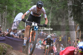 2023-07-02 - David Valero Serrano (ESP) in action during XCO Elite Men race, at UCI MTB World Series 2023, Val di Sole stage on July 02, 2023 in Val di Sole, Trento, Italy. - UCI MTB WORLD CUP - XCO ELITE MEN RACE - MTB - MOUNTAIN BIKE - CYCLING