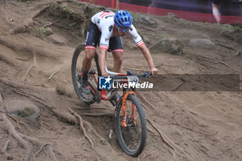 2023-07-02 - Maximilian Foidl (AUT) in action during XCO Elite Men race, at UCI MTB World Series 2023, Val di Sole stage on July 02, 2023 in Val di Sole, Trento, Italy. - UCI MTB WORLD CUP - XCO ELITE MEN RACE - MTB - MOUNTAIN BIKE - CYCLING