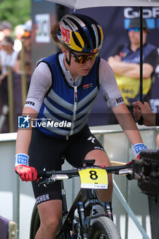 2023-07-02 - Laura Stigger (SUI) before the XCO Elite Women race, at UCI MTB World Series 2023, Val di Sole stage on July 02, 2023 in Val di Sole, Trento, Italy. - UCI MTB WORLD CUP - XCO ELITE WOMEN RACE - MTB - MOUNTAIN BIKE - CYCLING