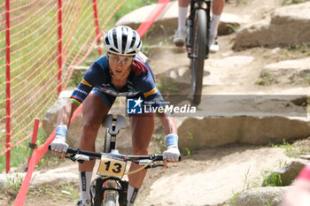 2023-07-02 - Jolanda Neff (SUI) in action during XCO Elite Women race, at UCI MTB World Series 2023, Val di Sole stage on July 02, 2023 in Val di Sole, Trento, Italy. - UCI MTB WORLD CUP - XCO ELITE WOMEN RACE - MTB - MOUNTAIN BIKE - CYCLING