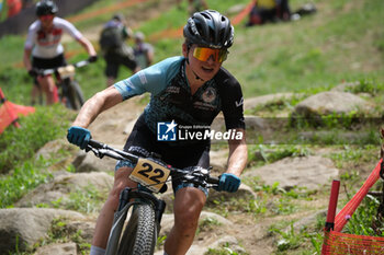 2023-07-02 - Lena Gerault (FRA) in action during XCO Elite Women race, at UCI MTB World Series 2023, Val di Sole stage on July 02, 2023 in Val di Sole, Trento, Italy. - UCI MTB WORLD CUP - XCO ELITE WOMEN RACE - MTB - MOUNTAIN BIKE - CYCLING