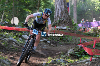 2023-07-02 - Andrea Kravanja (GER) in action during XCO U23 Women race, at UCI MTB World Series 2023, Val di Sole stage on July 02, 2023 in Val di Sole, Trento, Italy. - UCI MTB WORLD CUP - XCO U23 WOMEN RACE - MTB - MOUNTAIN BIKE - CYCLING