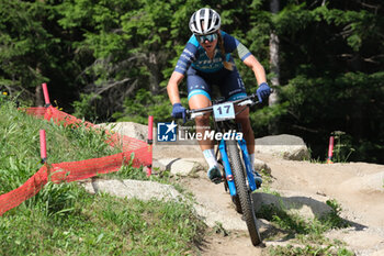 2023-07-02 - Tamara Wiedmann (AUT) in action during XCO U23 Women race, at UCI MTB World Series 2023, Val di Sole stage on July 02, 2023 in Val di Sole, Trento, Italy. - UCI MTB WORLD CUP - XCO U23 WOMEN RACE - MTB - MOUNTAIN BIKE - CYCLING