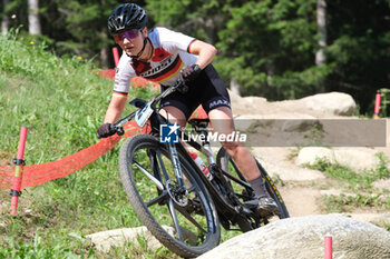 2023-07-02 - Finja Lipp (GER) in action during XCO U23 Women race, at UCI MTB World Series 2023, Val di Sole stage on July 02, 2023 in Val di Sole, Trento, Italy. - UCI MTB WORLD CUP - XCO U23 WOMEN RACE - MTB - MOUNTAIN BIKE - CYCLING