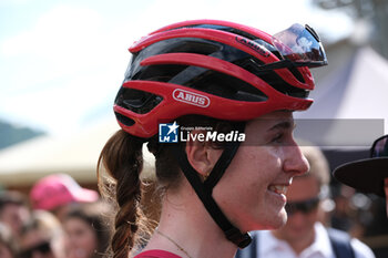 2023-07-02 - Portrait of Heby Sofie Pedersen (DEN) after the finish line, during XCO U23 Women race, at UCI MTB World Series 2023, Val di Sole stage on July 02, 2023 in Val di Sole, Trento, Italy. - UCI MTB WORLD CUP - XCO U23 WOMEN RACE - MTB - MOUNTAIN BIKE - CYCLING