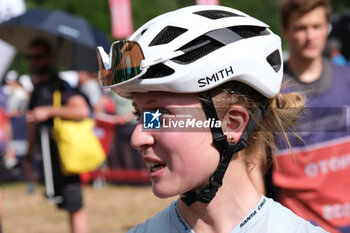 2023-07-02 - Portrait of Sara Cortinovis (ITA) after the finish line during XCO U23 Women race, at UCI MTB World Series 2023, Val di Sole stage on July 02, 2023 in Val di Sole, Trento, Italy. - UCI MTB WORLD CUP - XCO U23 WOMEN RACE - MTB - MOUNTAIN BIKE - CYCLING