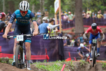 2023-07-02 - Tobias Lillelund (DEN) in action during XCO U23 Men race, at UCI MTB World Series 2023, Val di Sole stage on July 02, 2023 in Val di Sole, Trento, Italy. - UCI MTB WORLD CUP - XCO U23 MEN RACE - MTB - MOUNTAIN BIKE - CYCLING