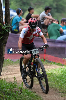 2023-07-02 - Fadri Bernet (SUI) in action during XCO U23 Men race, at UCI MTB World Series 2023, Val di Sole stage on July 02, 2023 in Val di Sole, Trento, Italy. - UCI MTB WORLD CUP - XCO U23 MEN RACE - MTB - MOUNTAIN BIKE - CYCLING