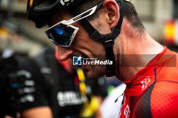 16/09/2023 - Wout Poels (Bahrain Victorious) after winning the the stage 20 of the Spanish bicycle race La Vuelta on September 16, 2023 in Guadarrama, Spain - LA VUELTA - STAGE 20 - MANZANARES EL REAL - GUADARRAMA - SPANISH LA VUELTA - CICLISMO
