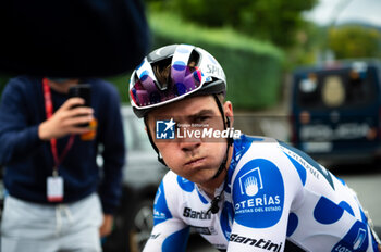 2023-09-16 - Remco Evenepoel (Soudal Quick-Step) after the stage 20 of the Spanish bicycle race La Vuelta on September 16, 2023 in Guadarrama, Spain - LA VUELTA - STAGE 20 - MANZANARES EL REAL - GUADARRAMA - SPANISH LA VUELTA - CYCLING