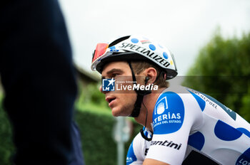 2023-09-16 - Remco Evenepoel (Soudal Quick-Step) after the stage 20 of the Spanish bicycle race La Vuelta on September 16, 2023 in Guadarrama, Spain - LA VUELTA - STAGE 20 - MANZANARES EL REAL - GUADARRAMA - SPANISH LA VUELTA - CYCLING