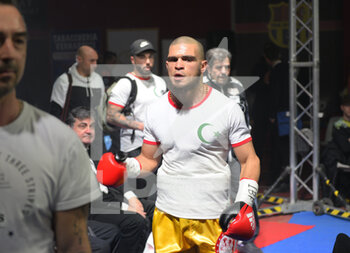 2023-02-24 - Khalil El Harraz (ITA) before the boxing match valid for the European IBF Latino Middleweight Title on Febraury 24, 2023 at PalaTorrino in Rome, Italy. - IBF LATIN MIDDLEWEIGHT TITLE - MIRKO DI CARLANTONIO VS KHALIL EL HARRAZ - BOXING - CONTACT