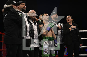 2023-03-31 - Michael Lonewolf Magnesi vs Ayrton Osmar Gimenez for WBC Championship Super Feather on March 31th 2023 at Magicland in Valmontone, Italy. - WBC CHAMPIONSHIP SUPER FEATHER - MAGNESI VS GIMENEZ - BOXING - CONTACT