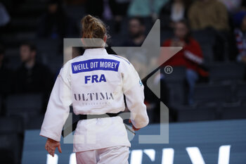 2023-02-04 - Julie Weill Dit Morey (FRA) (Etoil SP de Blanc Mesnil Judo) competed in Women -52kg category and won Nandin-Erdene Myagmarsuren (MGL) against during the International Judo Paris Grand Slam 2023 (IJF) on February 4, 2023 at Accor Arena in Paris, France - JUDO - PARIS GRAND SLAM 2023 - JUDO - CONTACT