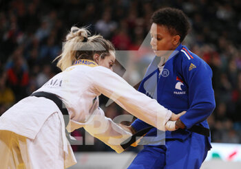 2023-02-04 - Amandine Buchard of France and Distria Krasniqi of Kosovo, Women's -52Kg during the Judo Paris Grand Slam 2023 on February 4, 2023 at Arena in Paris, France - JUDO - PARIS GRAND SLAM 2023 - JUDO - CONTACT