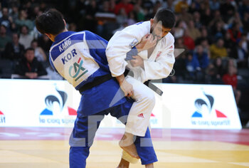 2023-02-04 - Lasha Sahvdatuashvili of Georgia against Heon-Cheol Kang of Korea, Men's -73Kg during the Judo Paris Grand Slam 2023 on February 4, 2023 at Accor Arena in Paris, France - JUDO - PARIS GRAND SLAM 2023 - JUDO - CONTACT