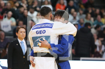 04/02/2023 - Lasha Sahvdatuashvili of Georgia against Heon-Cheol Kang of Korea, Men's -73Kg during the Judo Paris Grand Slam 2023 on February 4, 2023 at Accor Arena in Paris, France - JUDO - PARIS GRAND SLAM 2023 - JUDO - CONTATTO