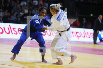 2023-02-04 - Priscilla Gneto of France and Telma Monteiro of Portugal, Women's -57Kg during the Judo Paris Grand Slam 2023 on February 4, 2023 at Accor Arena in Paris, France - JUDO - PARIS GRAND SLAM 2023 - JUDO - CONTACT