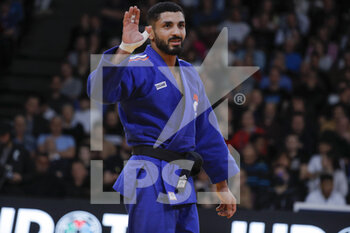 2023-02-04 - Walide Khyar (FRA) FLAM 91) competed in Men -66kg category, don t understand the referee decision, reactions, and lost for the bronze medal against Denis Vieru (MDA) during the International Judo Paris Grand Slam 2023 (IJF) on February 4, 2023 at Accor Arena in Paris, France - JUDO - PARIS GRAND SLAM 2023 - JUDO - CONTACT