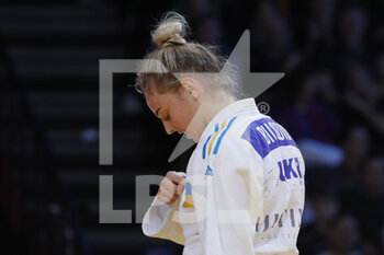 04/02/2023 - Daria Bilodid (UKR) in Women _57kg category won the Bronze medal against Telma Monteiro (POR) during the International Judo Paris Grand Slam 2023 (IJF) on February 4, 2023 at Accor Arena in Paris, France - JUDO - PARIS GRAND SLAM 2023 - JUDO - CONTATTO