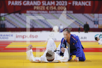 05/02/2023 - Aurelien Bonferroni (SUI) lost at the first round against Loic Pietri (FRA) during the International Judo Paris Grand Slam 2023 (IJF) on February 5, 2023 at Accor Arena in Paris, France - JUDO - PARIS GRAND SLAM 2023 - JUDO - CONTATTO