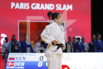 2023-02-05 - Elvismar Rodriguez (VEN) competed against Laerke Olsen (DEN) during the International Judo Paris Grand Slam 2023 (IJF) on February 5, 2023 at Accor Arena in Paris, France - JUDO - PARIS GRAND SLAM 2023 - JUDO - CONTACT