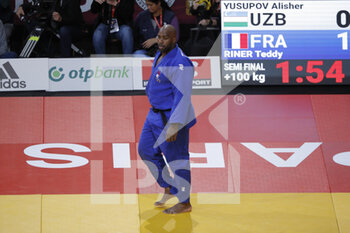 05/02/2023 - Teddy Riner (FRA) won against Alisher Yusupov (UZB) in semi final Men +100kg category during the International Judo Paris Grand Slam 2023 (IJF) on February 5, 2023 at Accor Arena in Paris, France - JUDO - PARIS GRAND SLAM 2023 - JUDO - CONTATTO