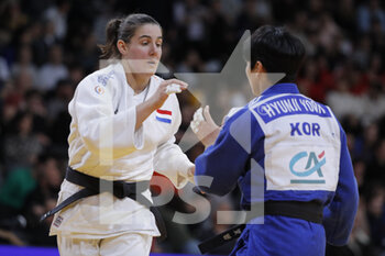 2023-02-05 - Guusje Steenhuis (NED) won the bronze medal against Hyunji Yoon (KOR) during the International Judo Paris Grand Slam 2023 (IJF) on February 5, 2023 at Accor Arena in Paris, France - JUDO - PARIS GRAND SLAM 2023 - JUDO - CONTACT