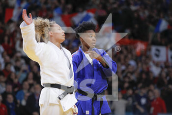 2023-02-05 - Audrey Tcheumeo (FRA) won the gold medal against Chloe Buttieg (FRA) during the International Judo Paris Grand Slam 2023 (IJF) on February 5, 2023 at Accor Arena in Paris, France - JUDO - PARIS GRAND SLAM 2023 - JUDO - CONTACT