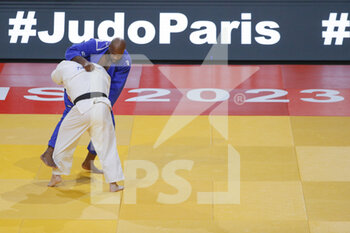 2023-02-05 - Teddy Riner (FRA) won the gold medal, the 6th in Grand Slam, against Hyoga Ota (JPN) during the International Judo Paris Grand Slam 2023 (IJF) on February 5, 2023 at Accor Arena in Paris, France - JUDO - PARIS GRAND SLAM 2023 - JUDO - CONTACT