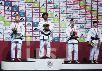 2023-02-05 - Chloe Buttigieg of France Silver medal, Audrey Tcheumeo of France Gold medal, Guusje Steenhuis of Netherlands and Jeong-yun Lee of Korea, Women's -78Kg during the Judo Paris Grand Slam 2023 on February 5, 2023 at Accor Arena in Paris, France - JUDO - PARIS GRAND SLAM 2023 - JUDO - CONTACT