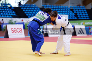 2023-06-10 - Nadja Bazynski (GER) and Sara Lisciani (ITA), Women -63 kg during the Madrid European Open 2023, European Judo Union event on June 10, 2023 at Polideportivo Municipal de Gallur in Madrid, Spain - JUDO - MADRID EUROPEAN OPEN 2023 - JUDO - CONTACT