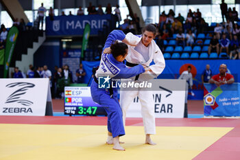 2023-06-10 - Jaione Equisoain (ESP) and Ana Agulhas (POR), Women -57 kg during the Madrid European Open 2023, European Judo Union event on June 10, 2023 at Polideportivo Municipal de Gallur in Madrid, Spain - JUDO - MADRID EUROPEAN OPEN 2023 - JUDO - CONTACT