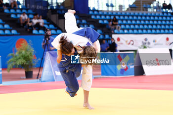 2023-06-10 - Rania Drid (FRA) and Agatha Schmidt (GER) Women -63 kg during the Madrid European Open 2023, European Judo Union event on June 10, 2023 at Polideportivo Municipal de Gallur in Madrid, Spain - JUDO - MADRID EUROPEAN OPEN 2023 - JUDO - CONTACT