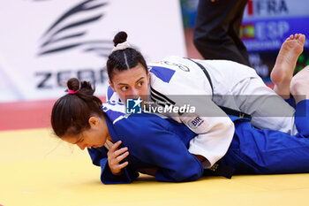 2023-06-10 - Lou Lemiere (FRA) and Jaione Equisoain (ESP) Women -57 kg during the Madrid European Open 2023, European Judo Union event on June 10, 2023 at Polideportivo Municipal de Gallur in Madrid, Spain - JUDO - MADRID EUROPEAN OPEN 2023 - JUDO - CONTACT