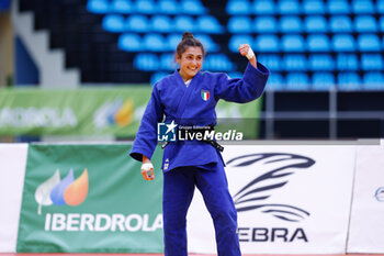 2023-06-10 - Carlotta Avanzato (ITA) celebrates the bronze medal, Women -57 kg during the Madrid European Open 2023, European Judo Union event on June 10, 2023 at Polideportivo Municipal de Gallur in Madrid, Spain - JUDO - MADRID EUROPEAN OPEN 2023 - JUDO - CONTACT