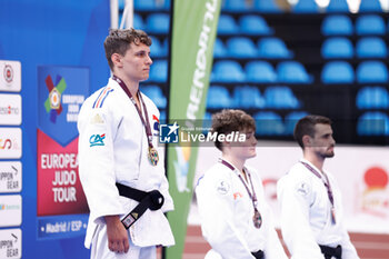 2023-06-10 - Theo Raoul Hebrard (FRA) celebrates the gold medal, Men -60 kg during the Madrid European Open 2023, European Judo Union event on June 10, 2023 at Polideportivo Municipal de Gallur in Madrid, Spain - JUDO - MADRID EUROPEAN OPEN 2023 - JUDO - CONTACT