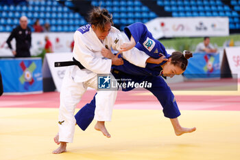 2023-06-10 - Sarah Ischt (GER) and Coralie Gilly (FRA), Women -48 kg during the Madrid European Open 2023, European Judo Union event on June 10, 2023 at Polideportivo Municipal de Gallur in Madrid, Spain - JUDO - MADRID EUROPEAN OPEN 2023 - JUDO - CONTACT