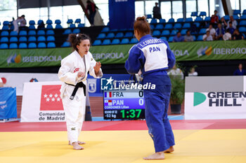 2023-06-10 - Cloe Riboulon (FRA) and Lilian Cordones (PAN), Women -52 kg during the Madrid European Open 2023, European Judo Union event on June 10, 2023 at Polideportivo Municipal de Gallur in Madrid, Spain - JUDO - MADRID EUROPEAN OPEN 2023 - JUDO - CONTACT