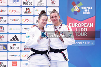 2023-06-11 - Lucie Jarrot (FRA) and Clara Galludec (FRA) bronze medals, Women -70 kg during the Madrid European Open 2023, European Judo Union event on June 11, 2023 at Polideportivo Municipal de Gallur in Madrid, Spain - JUDO - MADRID EUROPEAN OPEN 2023 - JUDO - CONTACT