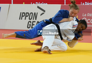 2023-11-03 - Sarah-Léonie Cysique of France and Pauline Starke of Germany, Women's -57 KG during te European Judo Championships Individuals 2023 on November 3, 2023 at Sud de France Arena in Montpellier, France - JUDO - EUROPEAN CHAMPIONSHIPS 2023 - JUDO - CONTACT