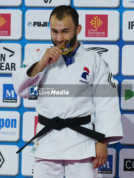 2023-11-03 - Luka Mkheidze of France Gold medal, Men's -60 KG during the European Judo Championships Individuals 2023 on November 3, 2023 at Sud de France Arena in Montpellier, France - JUDO - EUROPEAN CHAMPIONSHIPS 2023 - JUDO - CONTACT