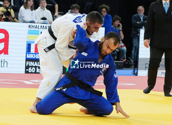 2023-11-03 - Luka Mkheidze of France and Dilshot Khalmatov of Ukraine, Final Men's -60 KG during the European Judo Championships Individuals 2023 on November 3, 2023 at Sud de France Arena in Montpellier, France - JUDO - EUROPEAN CHAMPIONSHIPS 2023 - JUDO - CONTACT