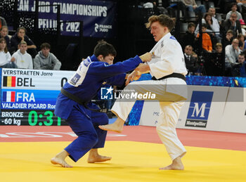 2023-11-03 - Romain Valadier-Picard of France and Jorre Verstraeten of Belgium, Final 3rd place Men's -60 KG during the European Judo Championships Individuals 2023 on November 3, 2023 at Sud de France Arena in Montpellier, France - JUDO - EUROPEAN CHAMPIONSHIPS 2023 - JUDO - CONTACT
