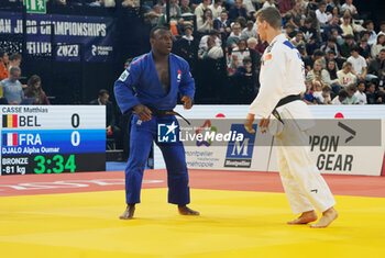 2023-11-04 - Alpha Oumar Djalo of France and Matthias Casse of Belgium, Men's -81 KG during the European Judo Championships Individuals 2023 on November 4, 2023 at Sud de France Arena in Montpellier, France - JUDO - EUROPEAN CHAMPIONSHIPS 2023 - JUDO - CONTACT