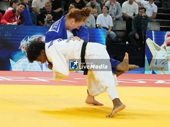 2023-11-04 - Marie-Eve Gahié of France and Gioia Vetterli of Switzerland, Women's -70 KG during the European Judo Championships Individuals 2023 on November 4, 2023 at Sud de France Arena in Montpellier, France - JUDO - EUROPEAN CHAMPIONSHIPS 2023 - JUDO - CONTACT