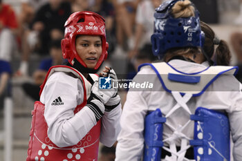 2023-06-09 - Jade JONES (GBR) vs Faith DILLON (USA) during Semi Finals round Women -57kg of World Taekwondo Grand Prix at Foro Italico, Nicola Pietrangeli Stadium, 9th June 2023, Rome, Italy. - WORLD TAEKWONDO GRAND PRIX DAY1 - TAEKWONDO - CONTACT