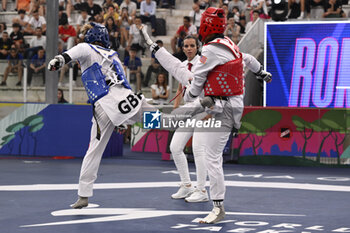 2023-06-09 - Jade JONES (GBR) vs Faith DILLON (USA) during Semi Finals round Women -57kg of World Taekwondo Grand Prix at Foro Italico, Nicola Pietrangeli Stadium, 9th June 2023, Rome, Italy. - WORLD TAEKWONDO GRAND PRIX DAY1 - TAEKWONDO - CONTACT